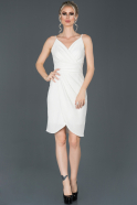 White Short Evening Dress ABK617