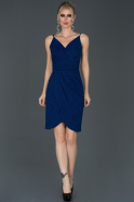 Sax Blue Short Evening Dress ABK617