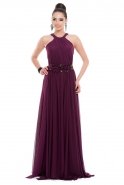 Long Purple Evening Dress C7132