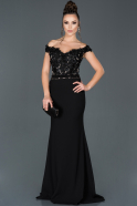 Long Black Mermaid Evening Dress ABU978