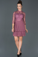 Short Lavender Invitation Dress ABK639