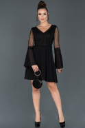 Short Black Invitation Dress ABK865
