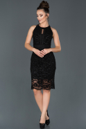 Short Black Velvet Dress ABK647