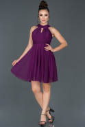 Short Purple Evening Dress ABK224