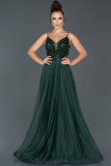 Emerald Green Long Evening Dress ABU942