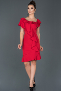 Short Red Invitation Dress ABK525
