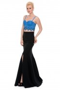 Long Black-Lavender Prom Dress ALY6183