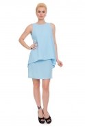 Short Ice Blue Coctail Dress ABK016