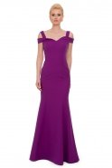 Long Purple Evening Dress C7003