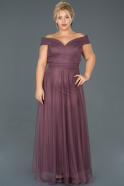 Long Lavender Plus Size Evening Dress ABU967
