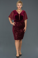 Burgundy Short Invitation Dress ABK654
