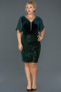 Short Emerald Green Invitation Dress ABK654
