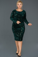 Short Emerald Green Invitation Dress ABK655