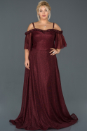Long Burgundy Oversized Evening Dress ABU993