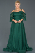 Long Emerald Green Oversized Evening Dress ABU993