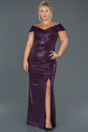 Violet Long Oversized Evening Dress ABU537