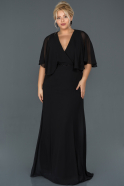 Long Black Oversized Evening Dress ABU001
