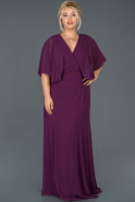 Long Violet Oversized Evening Dress ABU001