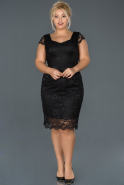 Black Short Oversized Evening Dress ABK010