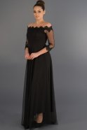 Long Black Evening Dress ABU260