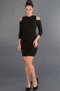 Short Black Evening Dress A60556