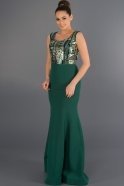 Long Emerald Green Evening Dress C7176
