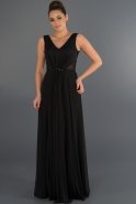 Long Black Evening Dress CR622