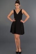 Short Black Evening Dress D9053