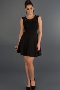 Short Black Evening Dress D9083