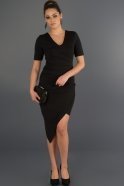 Short Black Evening Dress D9116