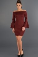 Short Burgundy Evening Dress D9118