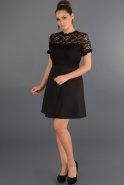 Short Black Evening Dress D9145