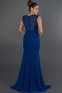 Long Sax Blue Evening Dress F1554