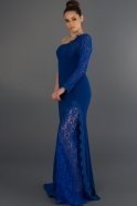 Long Sax Blue Prom Dress F1564