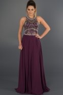 Long Plum Prom Dress ABU338