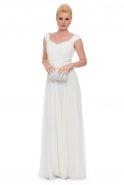 Long White Evening Dress C7113