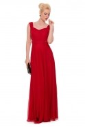 Long Red Evening Dress C7113