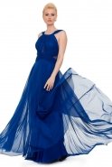 Long Sax Blue Evening Dress C7130