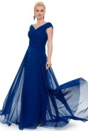 Sax Blue Long Evening Dress ABU048