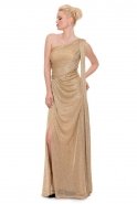 Long Gold Prom Dress F2421