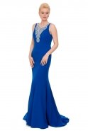 Long Sax Blue Evening Dress J1081