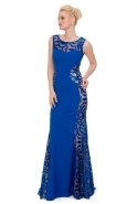 Long Sax Blue Evening Dress J1084