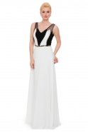 Long White Evening Dress S4163