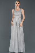Silver Long Evening Dress ABU960
