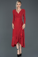 Long Red Invitation Dress ABU997