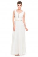 Long White Prom Dress F1997