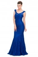 Long Sax Blue Evening Dress J1021