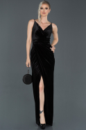 Long Black Mermaid Velvet Dress ABU1004