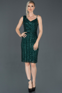 Short Emerald Green Invitation Dress ABK661