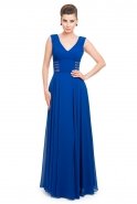 Long Sax Blue Prom Dress F2621